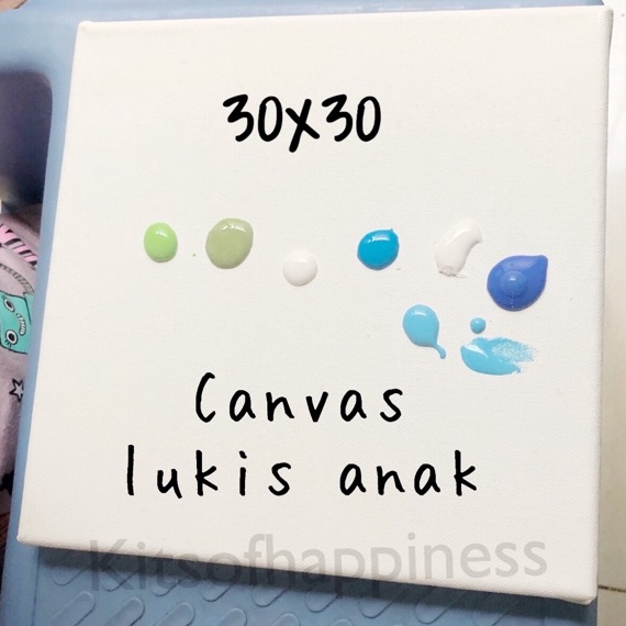 

MURMER Kanvas lukis anak 3x3cm small canvas for kids painting set set lukis