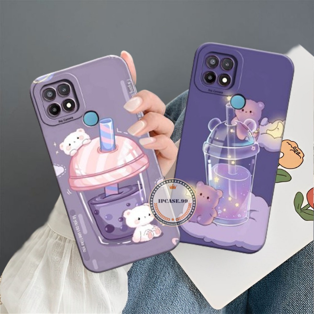 #003 Softcase Oppo A15/A15s/A35 Aesthetic purple Case - Case hp - Prokamera Case - Case Oppo - Case 