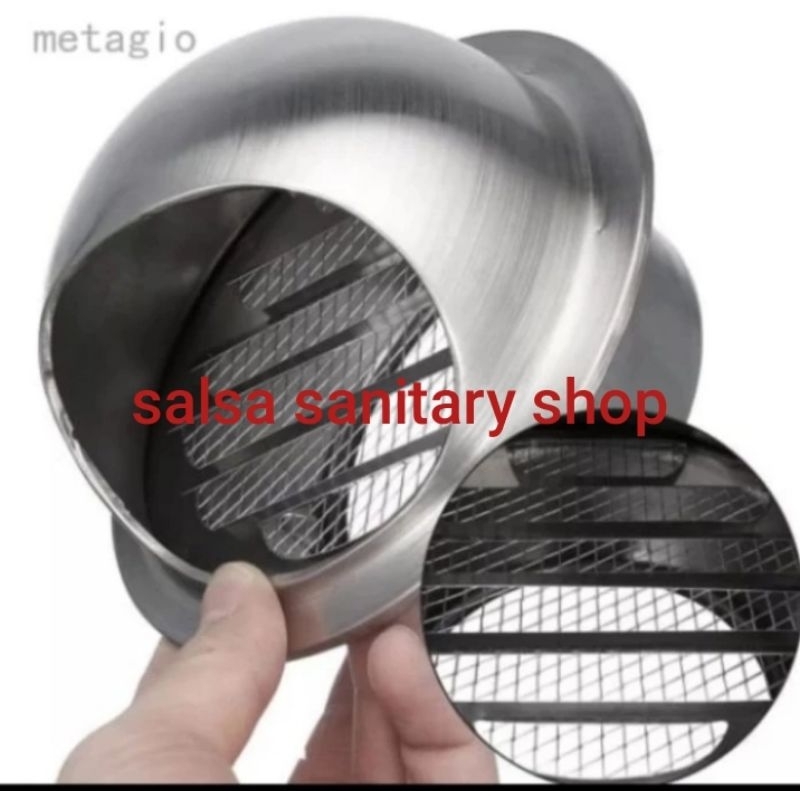 End ducting 4 inc Grill flexible ducting 4 inc/penutup pentilasi cerobong
