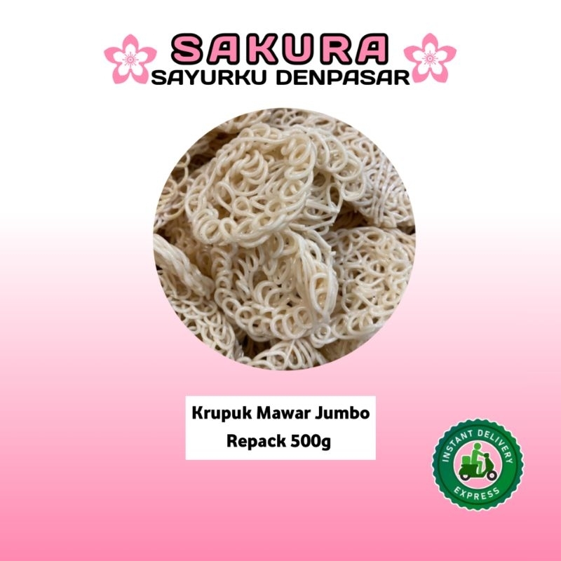 

Krupuk Mawar Putih Jumbo Mentah Repack 500g - SAKURA