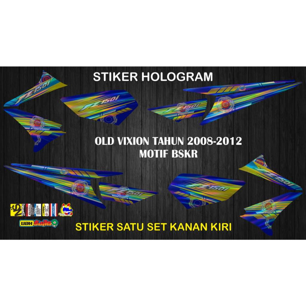 HOLOGRAM STIKER STRIPING LIST VARIASI YAMAHA VIXION LAMA GRAFIS BSKR