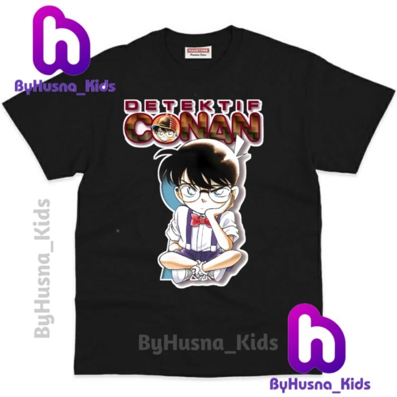 BAJU ANAK KAOS ANAK DETEKTIF CONAN DETECTIVE CONAN ATASAN ANAK UNISEX BAHAN PREMIUM