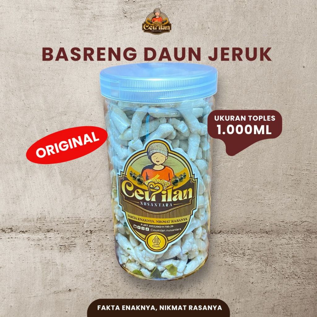 

[KEMASAN TOPLES 1000ml] Basreng Original Daun Jeruk