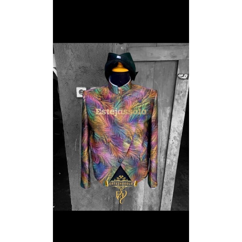 Beskap Solo Krowok Motif Bulumerak