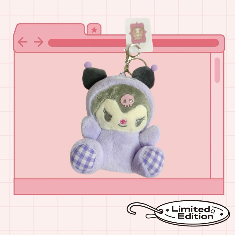 Gantungan kunci boneka sanrio kuromi lucu / Boneka Kuromi Gantungan Tas