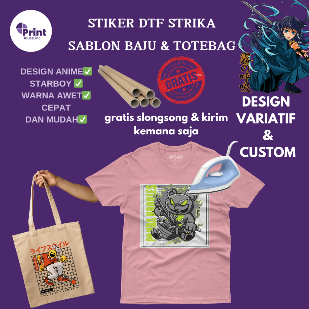 

STIKER logo DTF custom sablon strika Isi banyak|STRIKA BEBAS KAPAN SAJA