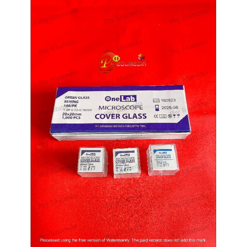 Cover Glass / Kaca Penutup Preparat 20x20 ONELAB