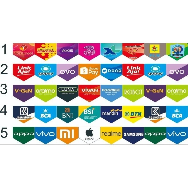 cetak spanduk renda konter brilink game logo banner dana pulsa