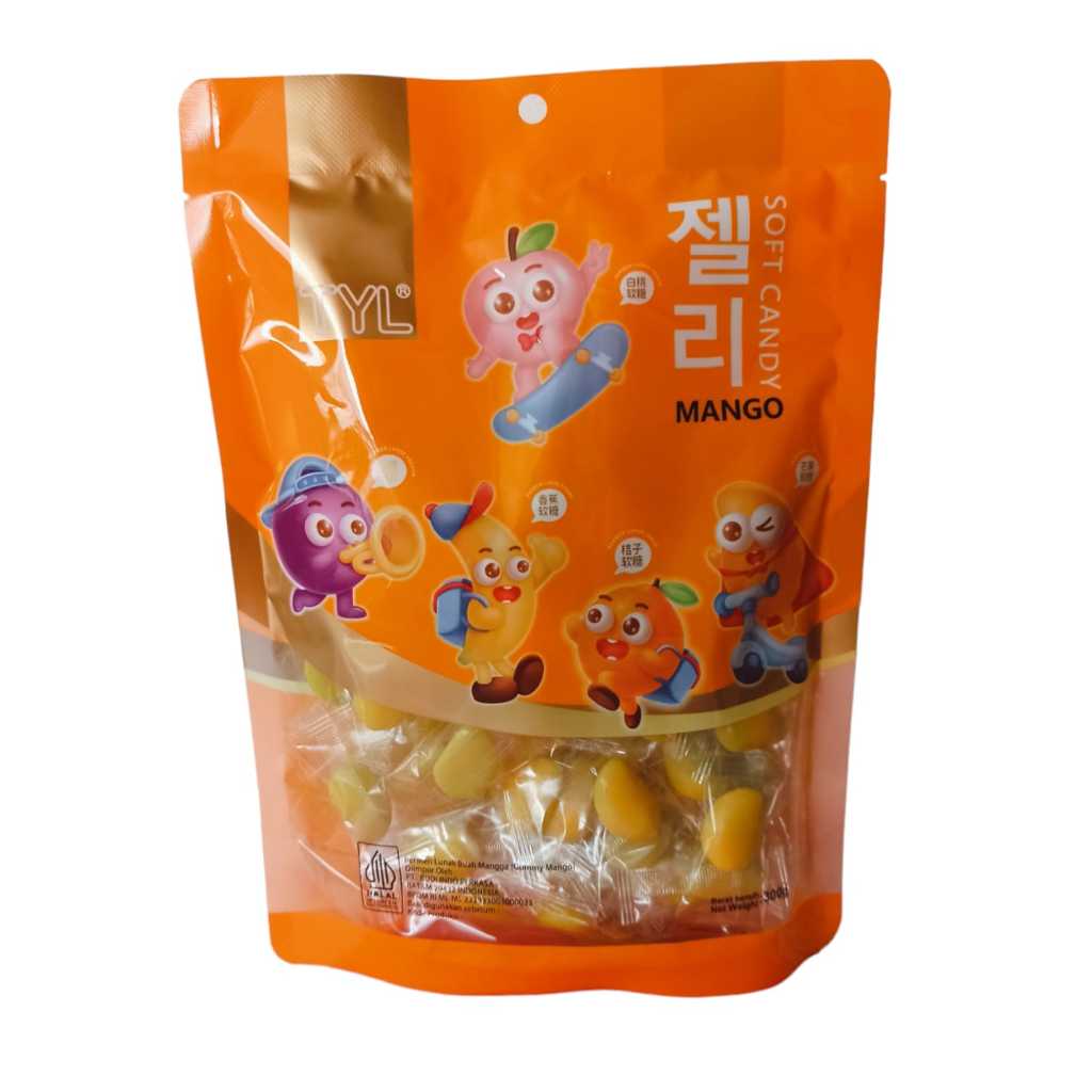 

TYL Baopi Gummy Soft Candy Mango / Permen Jelly Rasa Mangga Kemasan 300g