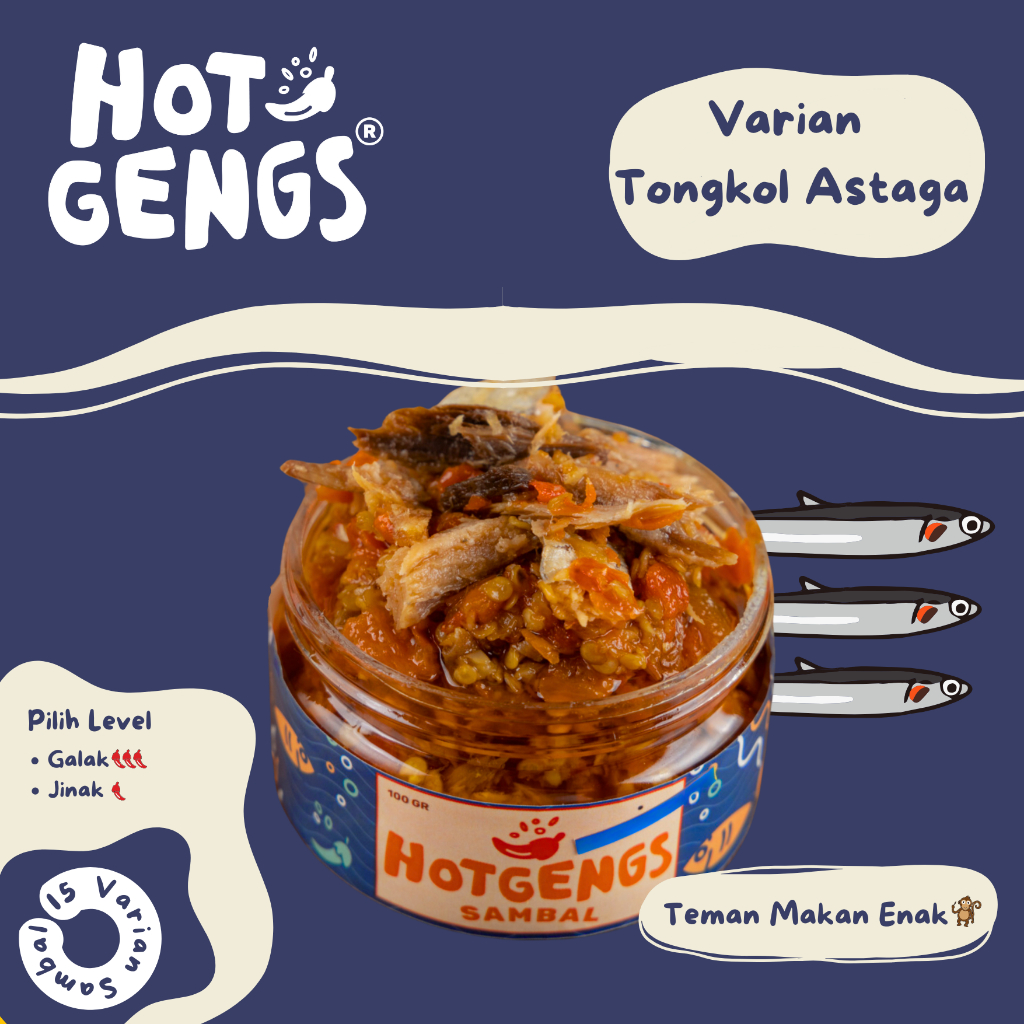 

Sambal Hotgengs - Sambal Bawang TONGKOL ASTAGA 125 Gram. Sambel Pedas Siap Saji