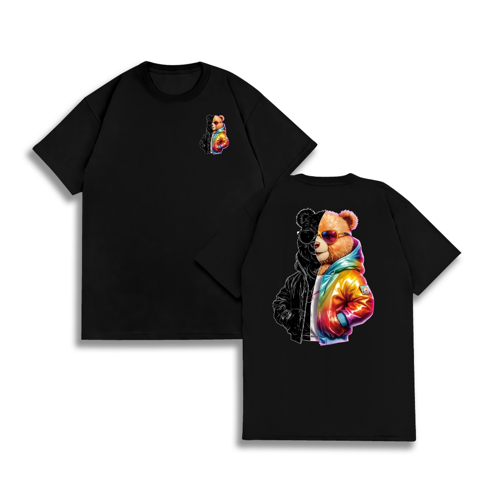 LuckZONE T-Shirt | Kaos Atasan Pria | Bear Xray | Cotton Combed 30s