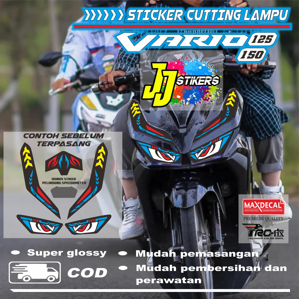 STIKER ALIS LAMPU VARIO 125 150