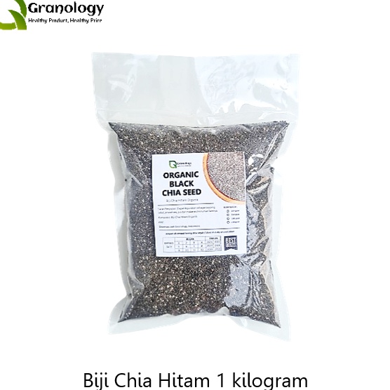 

SPESIAL DISCOUNT Organic Black Chia Seed Biji Chia Hitam Organik 1 Kilogram by Granology