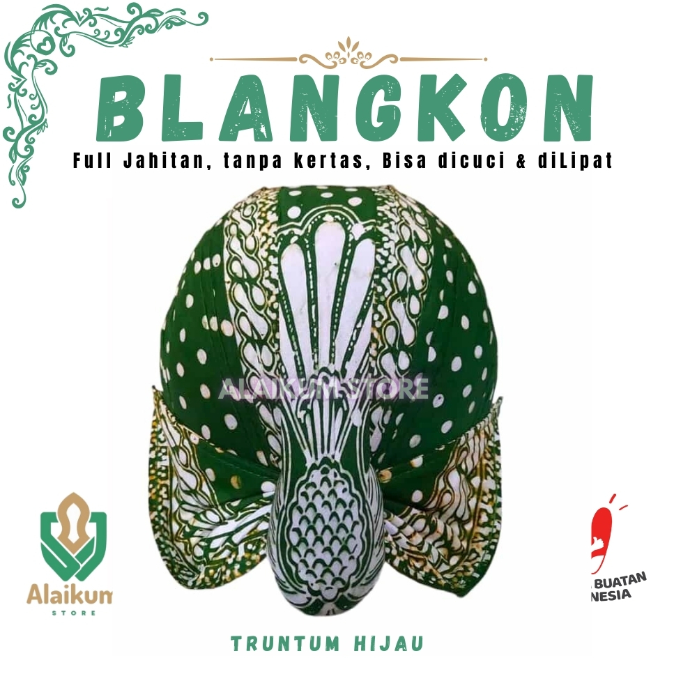 BLANGKON ALUSAN MOTIF GARUDA TRUNTUM HIJAU  | BLANGKON ALUSAN DI JAHITAN |  BLANGKON JOGJA |  BLANGK