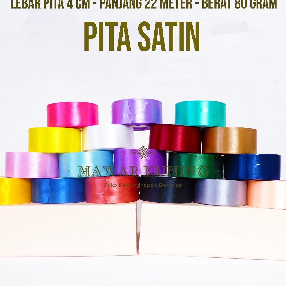 

NEW PROMO 4 CM x 22 M Pita Satin Untuk Kado Buket Bunga Hadiah Lainnya