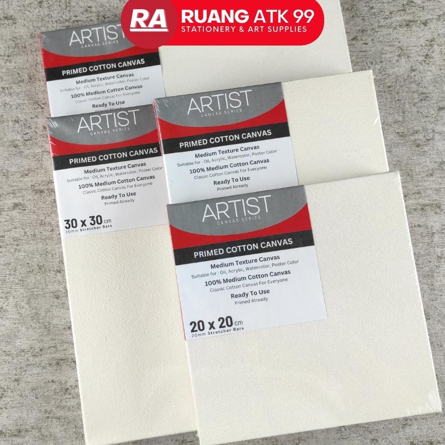 

RAIH DISKON Kanvas Lukis Premium Media Lukis Primed Cotton Canvas Siap Pakai
