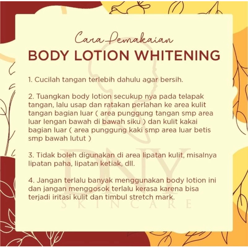 [BISA GOSEND] PEMUTIH BADAN DNY SKINCARE / BODY LOTION WHITENING DNY