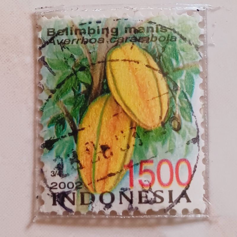 

(AF) Perangko Indonesia 2002 Buah - Buahan - Belimbing Manis Nominal 1.500 rupiah Used