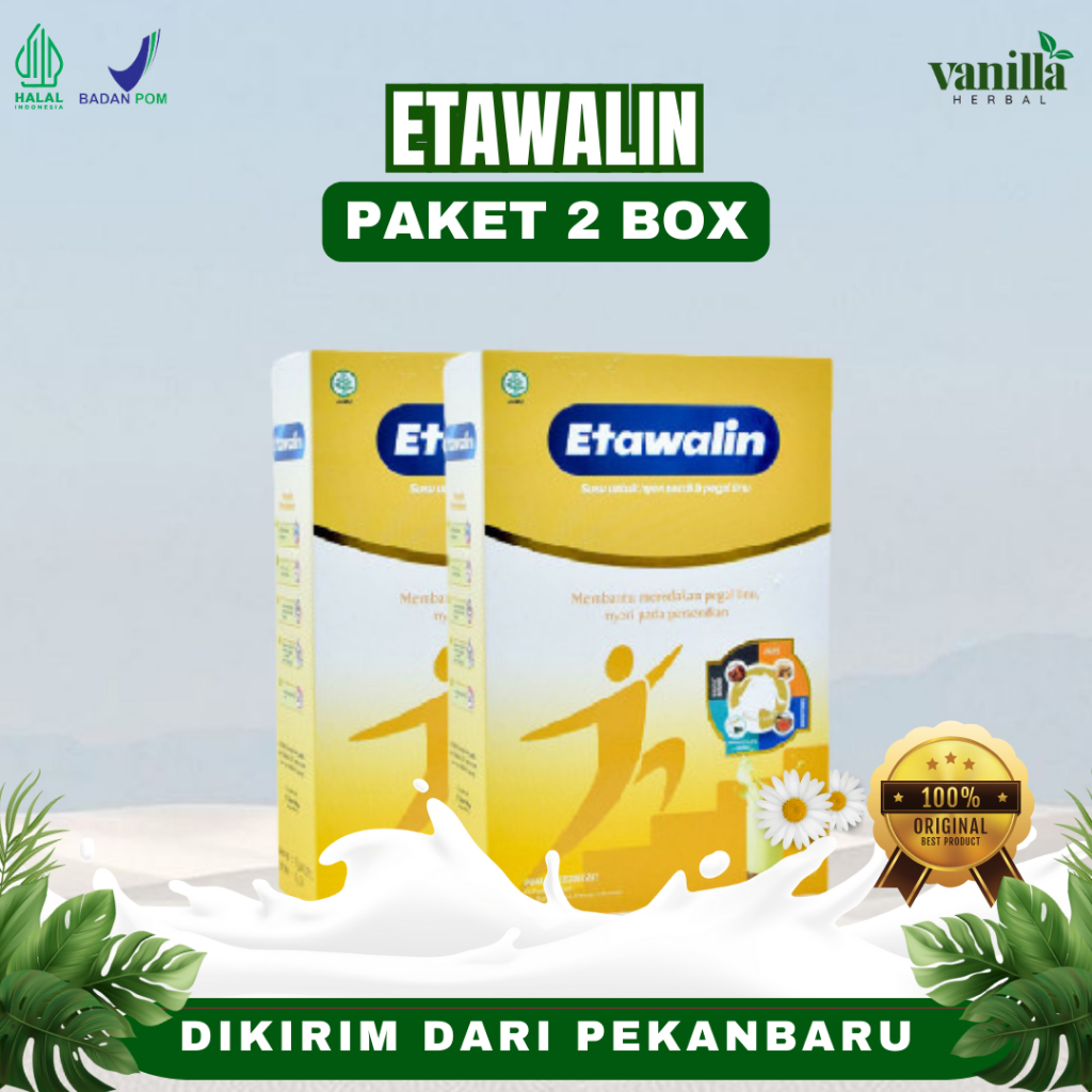 

PAKET 2 BOX ETAWALIN | Susu Herbal Kambing Etawa Membantu Mengatasi Asam Urat Pegal Linu Nyeri Sendi Memperkuat Tulang & Sendi Syaraf Kejepit dan Gejala Kolesterol Dikirim Dari Pekanbaru