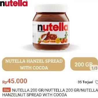 

PROMO MURAH NUTELLA SPREAD CHOCO HEZELNUT