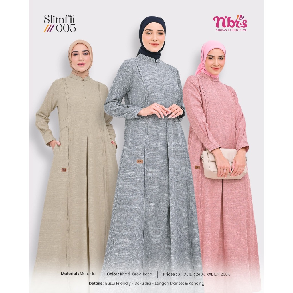 #Dress #Gamis #Fashion Wanita #Nibras #Slimfit 05