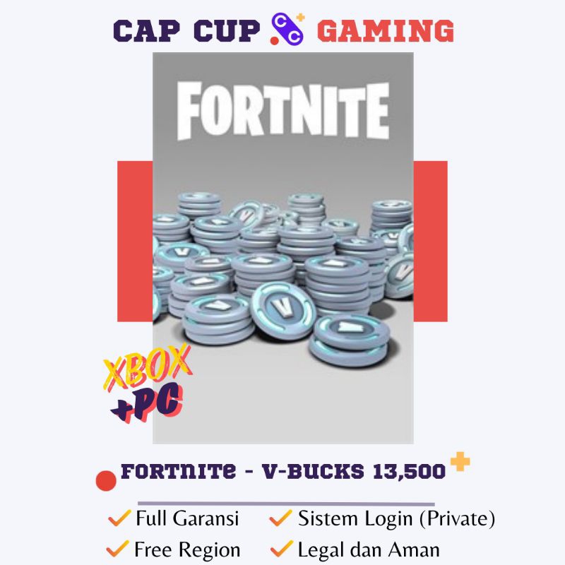 [Cap Cup Store] (Xbox +PC) Fornite - V-Bucks For Xbox - PC - PS (SINKRON DI EPIC)