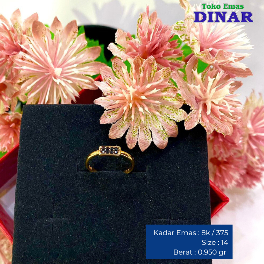 CINCIN BATU HITAM MODEL SLP - EMAS MUDA - KADAR 8K/375