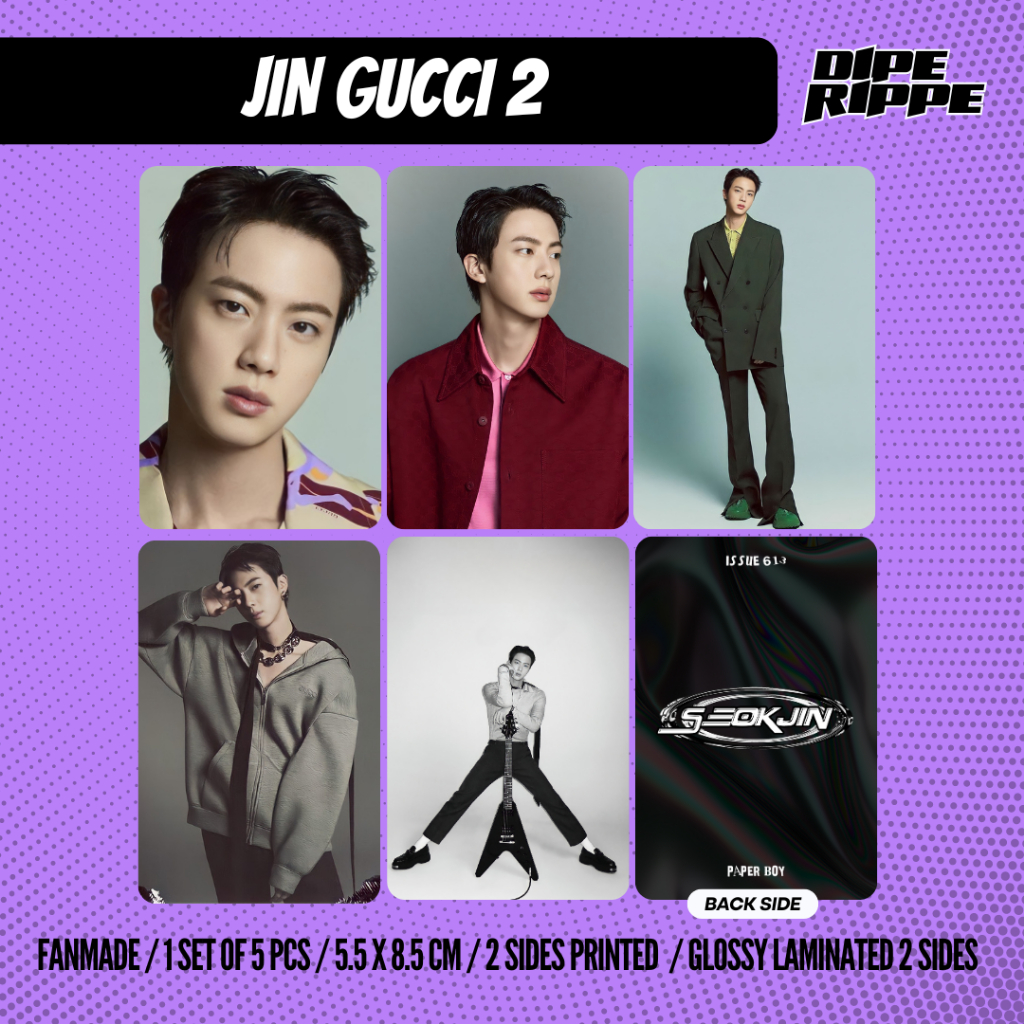 BTS PHOTOCARD - JIN GUCCI MAGAZINE BAZAAR