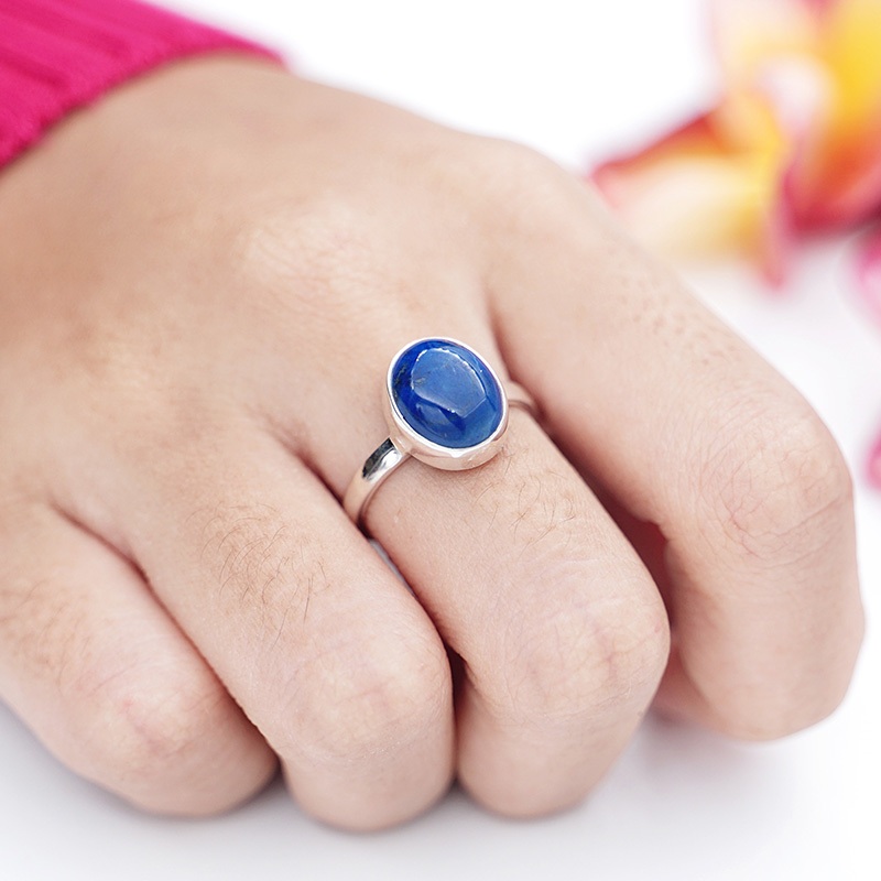 Cincin Perak Asli 925 Bali Silver Bonita Lapis Lazuli