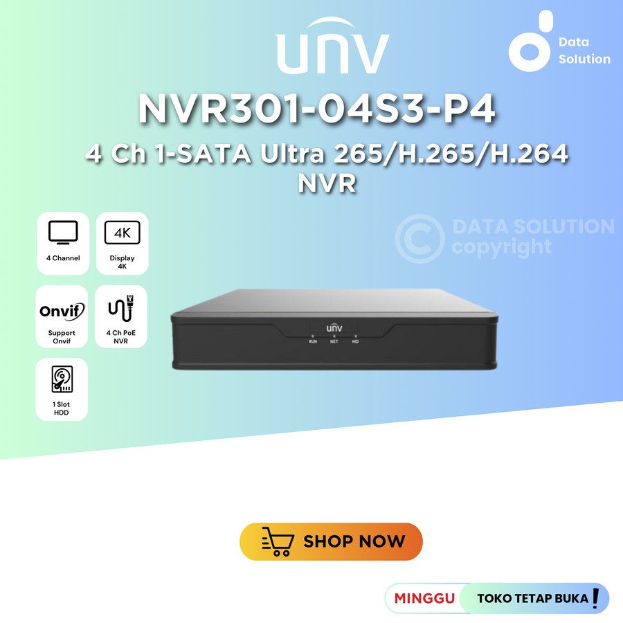 Uniview NVR301-08S3 Nvr 8 Channel Onvif