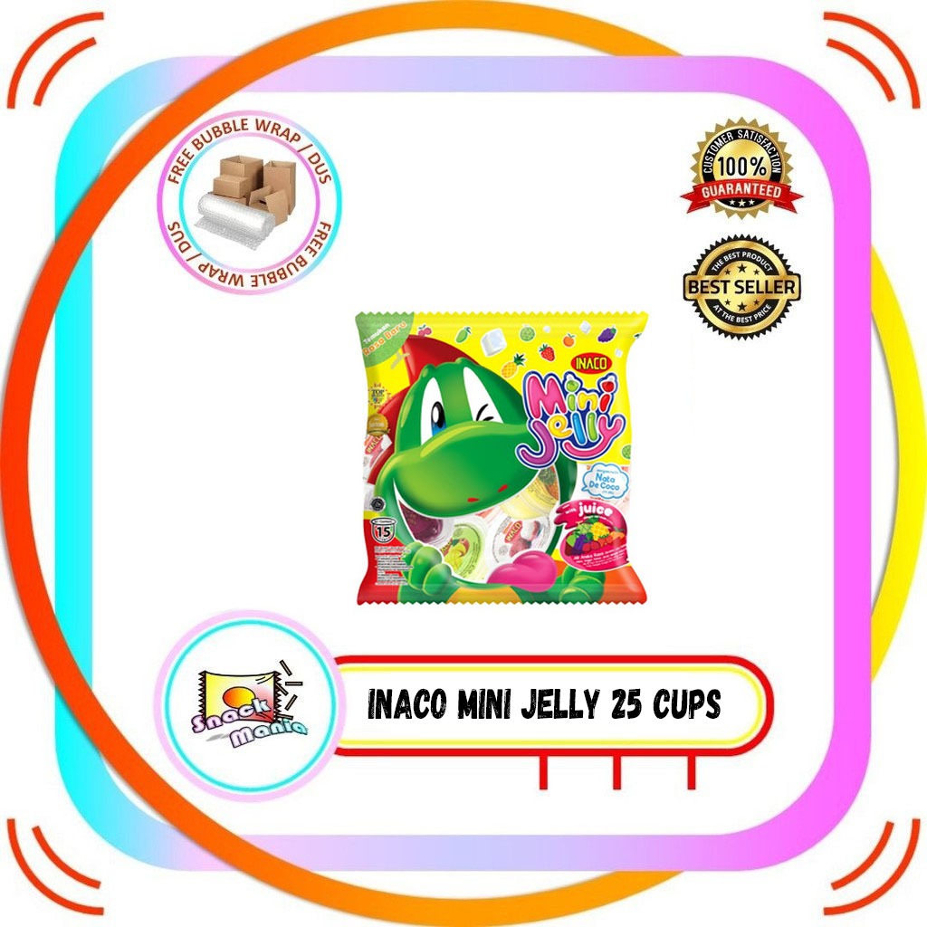 

Inaco Mini Jelly Jely Jeli Aneka Rasa dengan Nata de Coco ~ 225 gr 15 Cups