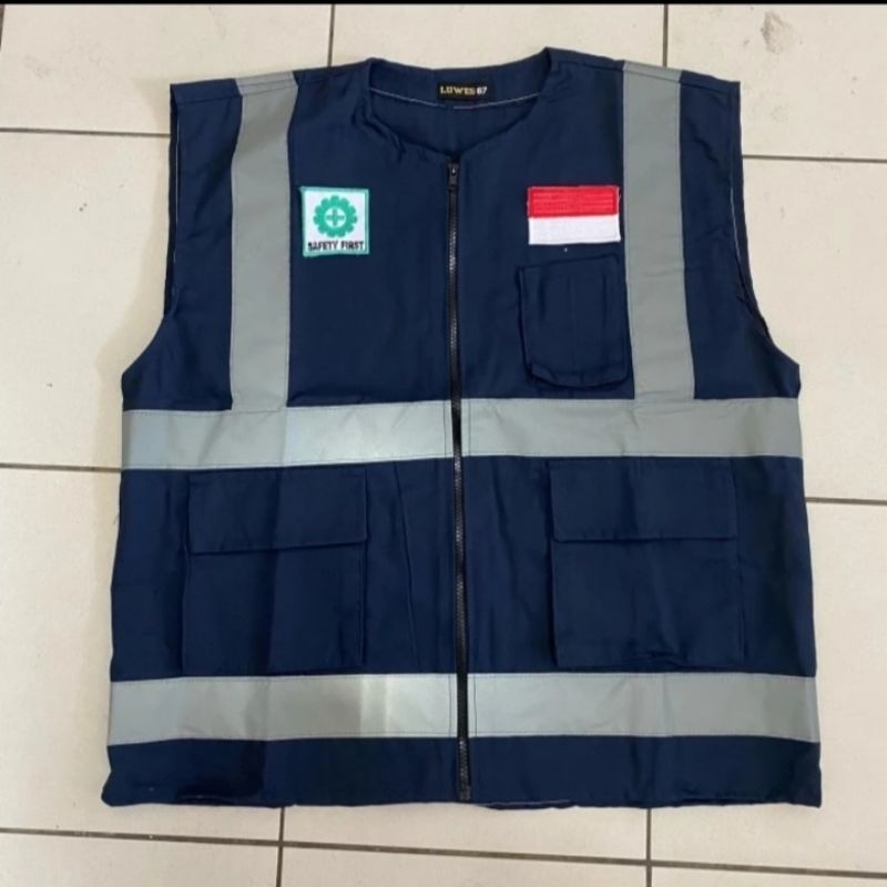 ROMPI SAFETY DRILL BIRU NAVY/BIRU DONGKER
