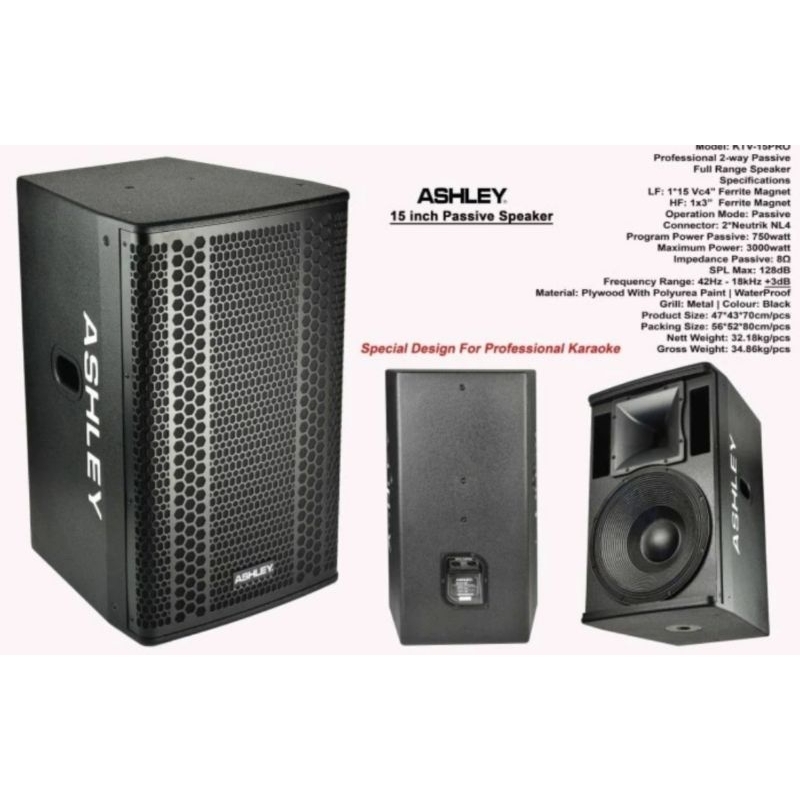 Speaker Pasif Ashley KTV 15 PRO Original 15 inch Passive KTV15 PRO