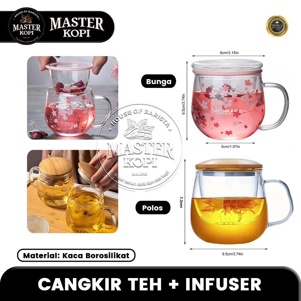 Gelas Cangkir Teh Dengan Infuser Tea Mug With Infuser (1 pcs)