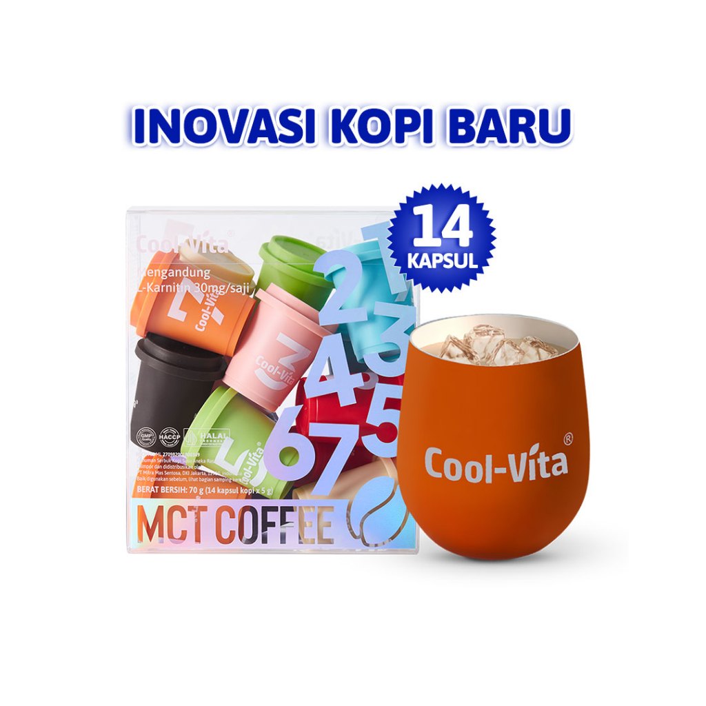 

[LIVE] Coolvita Big Box MCT Coffee Mix 14 Kapsul Inovasi Kopi Baru + Colour Changing Glass Random (Mug Cantik Berubah Warna)