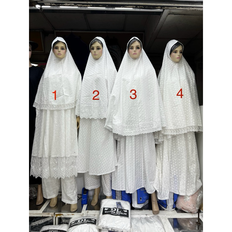 Baju ihram Wanita Warna Putih, PAKAIAN UMROH WANITA PERLENGKAPAN UMROH HAJI WANITA SETELAN IHRAM, PA