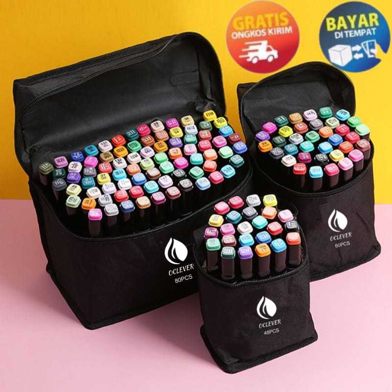 

GOKIDO - KP172 SPIDOL WARNA WARNI SKETSA SPIDOL UMUM 1 SET SKETCH MARKER 2 TIP TOUCH MARKER SPIDOL ANAK 48 60 80 WARNA