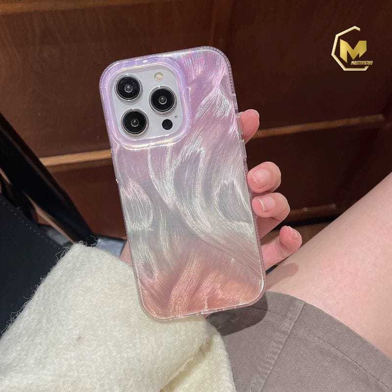 SS939  CLARITY Swirl Hologram Feather Case Ombre Purple Rosegold Texture For IPHONE 7G 8G 7+ 8 PLUS 