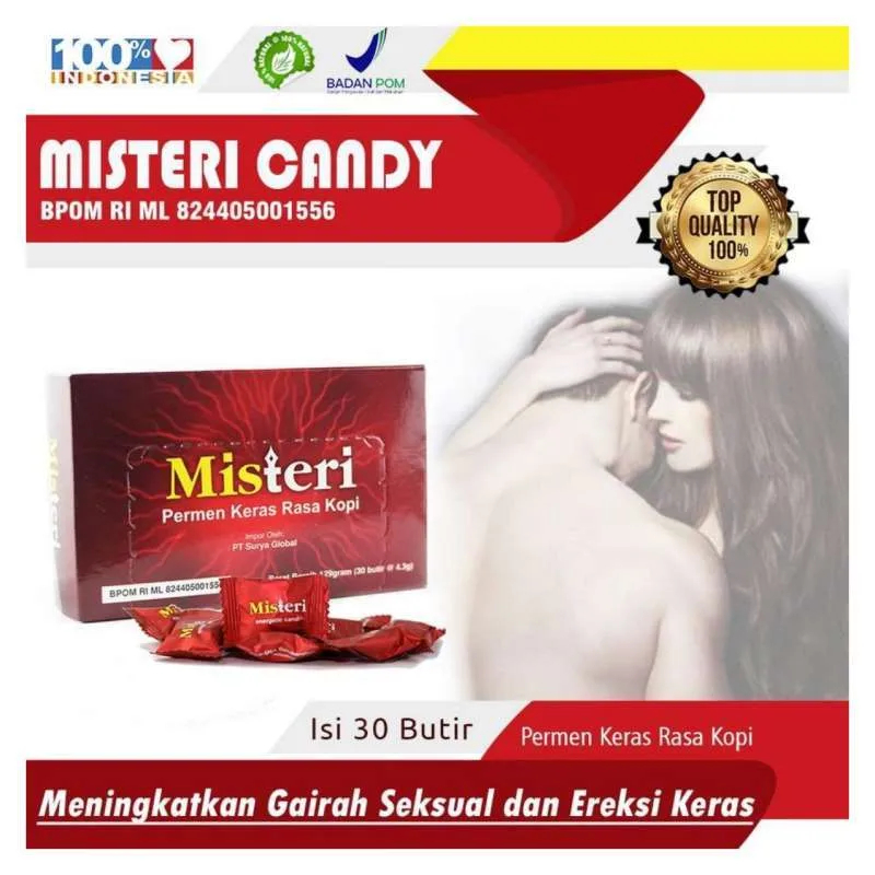 PERMEN MISTERI CANDY ASLI ISI 30 PCS ORIGINAL PENAMBAH STAMINA PRIA TAHAN LAMA MANJUR