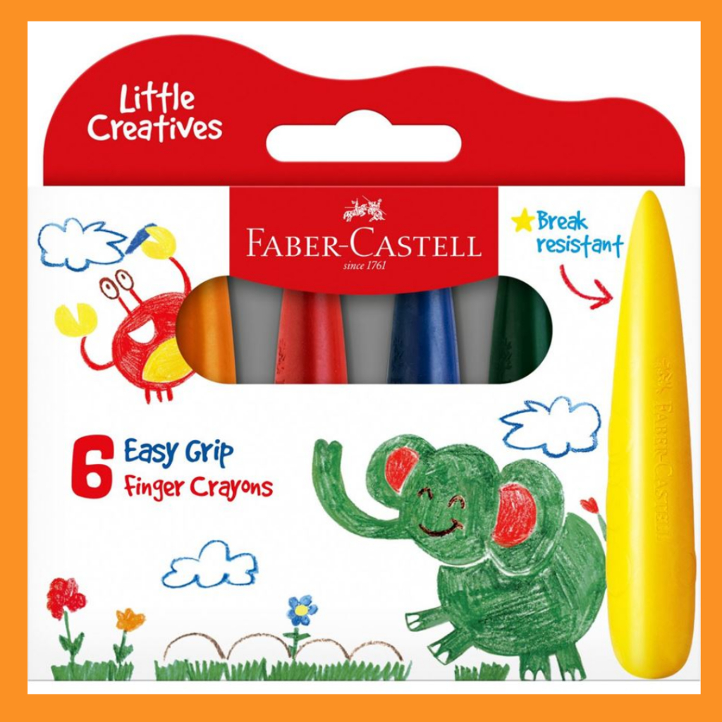 

FABER CASTELL Crayon Finger 6 warna easy grip 122606