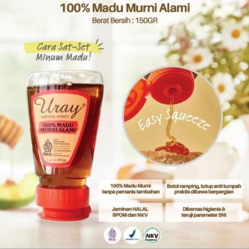 

Madu Uray natural honey 150 gr - 100% madu murni alami