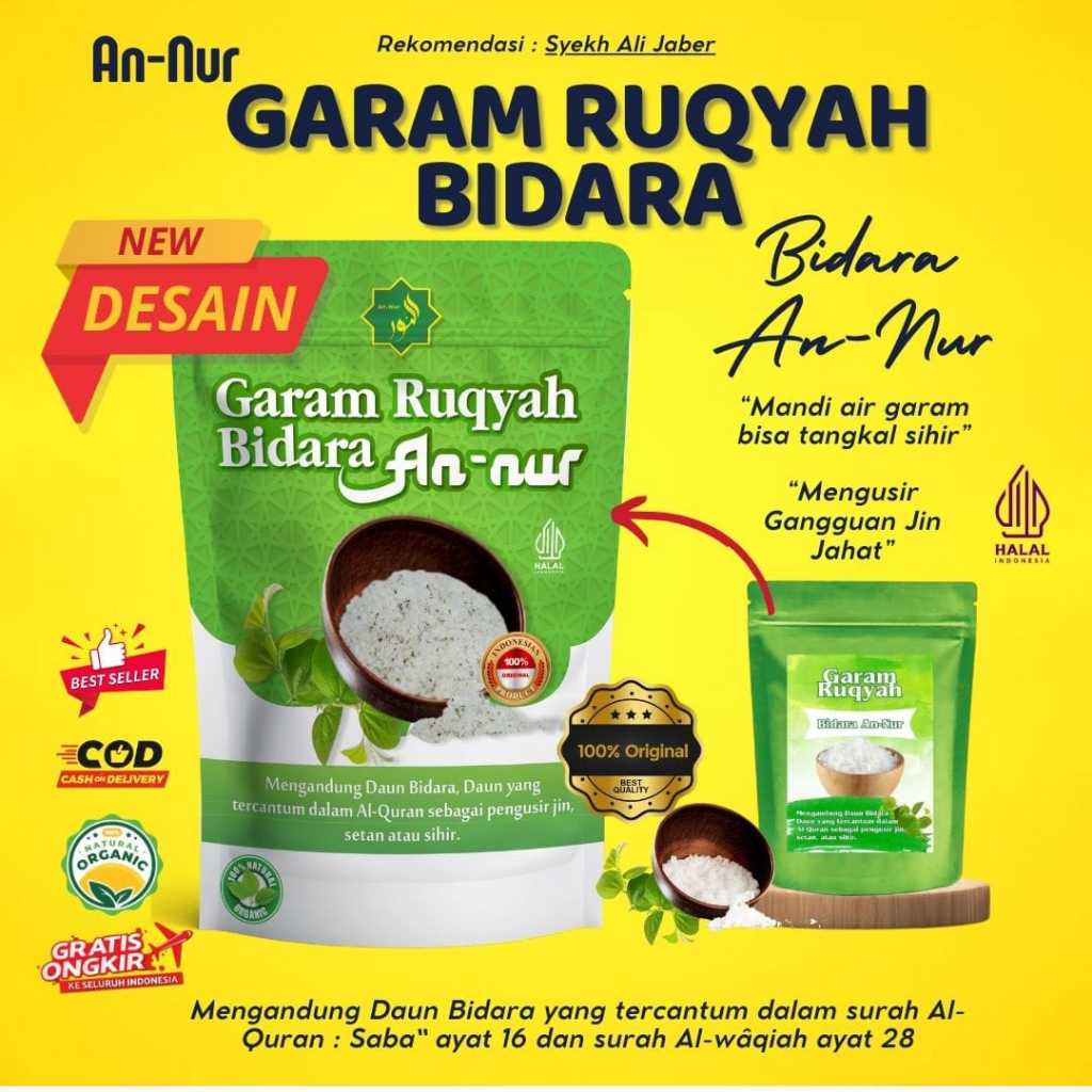 

200gr garam ruqyah bidara an-nur penangkal penglaris pembuka aura wajah SIAP PAKAI