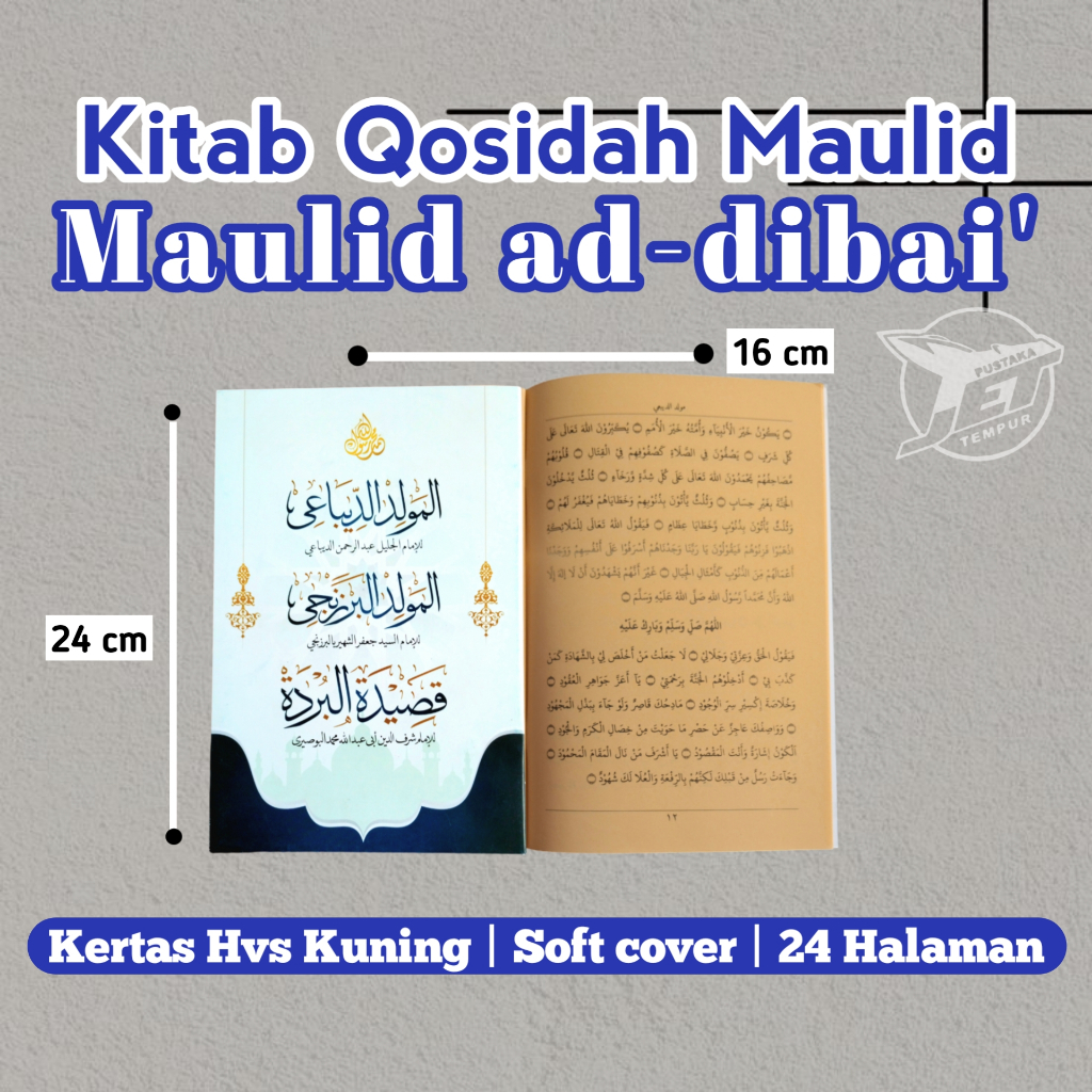 

KITAB Maulid Diba'i Gabung Al Barjanji Gabung Qosidah Burdah