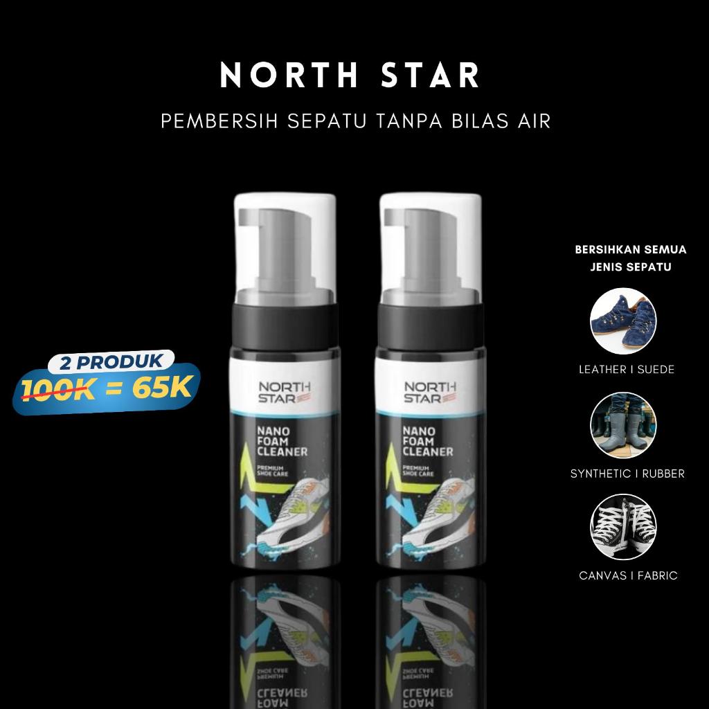 Pembersih Sepatu North Star - Nano Foam Shoes Cleaner Waterless Sabun Cuci Perawatan Sepatu tas dan 