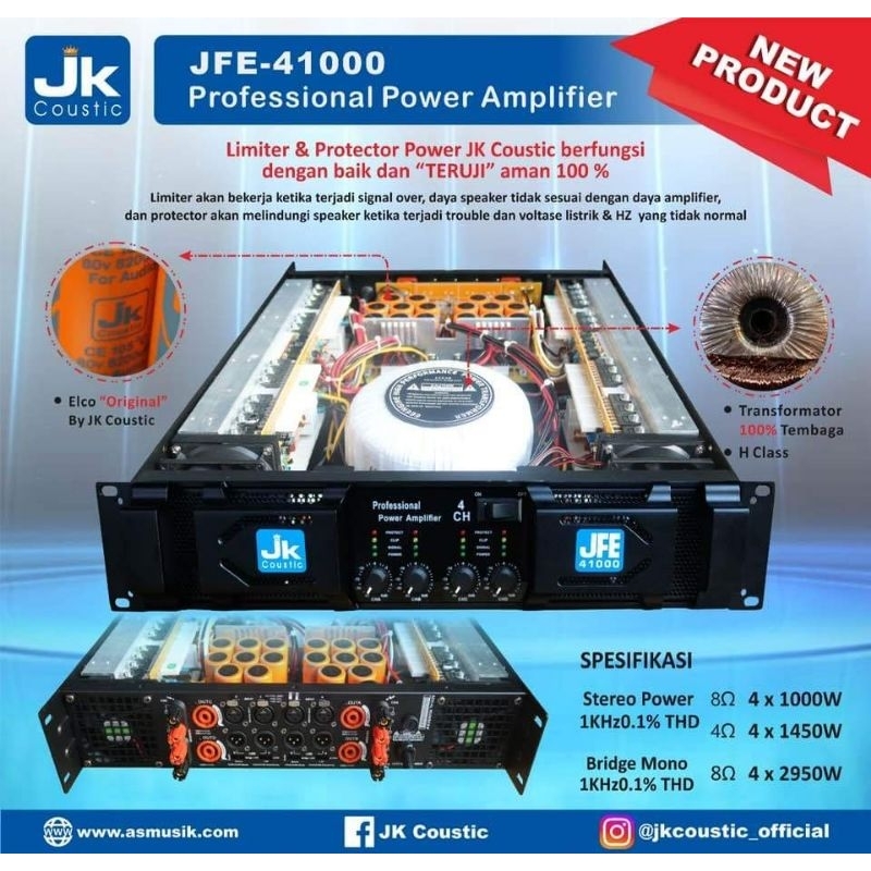 power amplifier JK COUSTIC JFE-41000