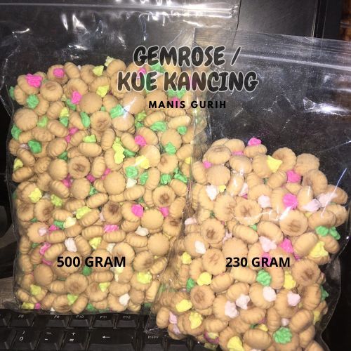 

KUE GEMROSE 230GR DAN 500GR / KUE KANCING WARNA WARNI / KUE MONAS MANIS