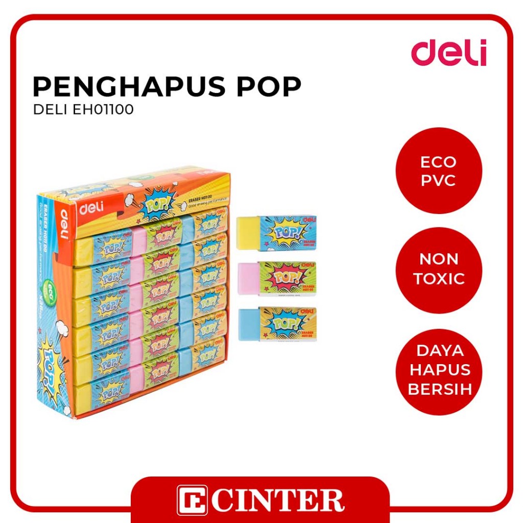 

DELI - PENGHAPUS / SETIP / KARET KOREKSI / ERASER POP EH01100