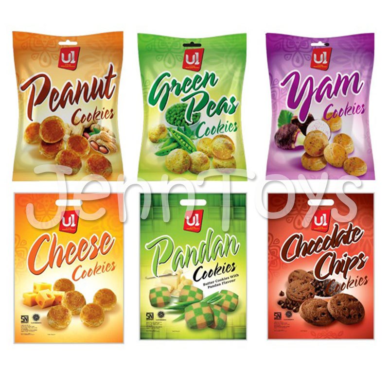 

U1 Promo UOne Cookies Yam Cookie Peanut Cookies Greean Peas Cookies Halal 300g