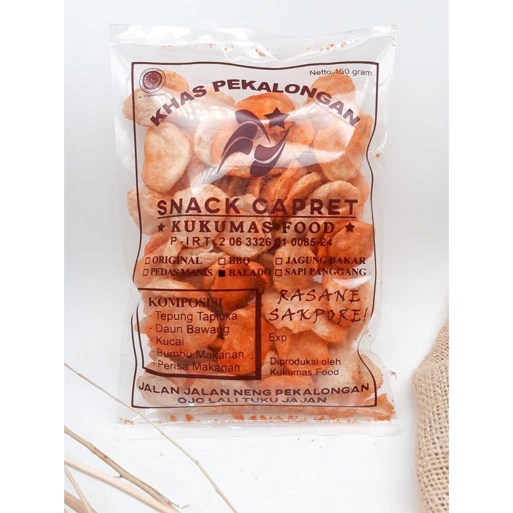 

Oleh oleh khas Pekalongan Capret 1000gr Cemilan khas pekalongan Capret original Capret asli Pekalongan Capret Kukumasfood
