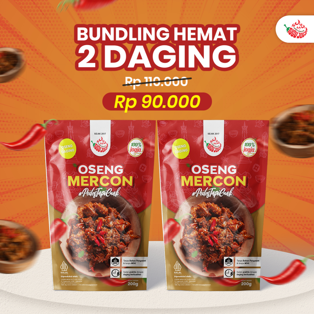 

2 OSENG FULL DAGING Oseng Mercon Tugu Jogja